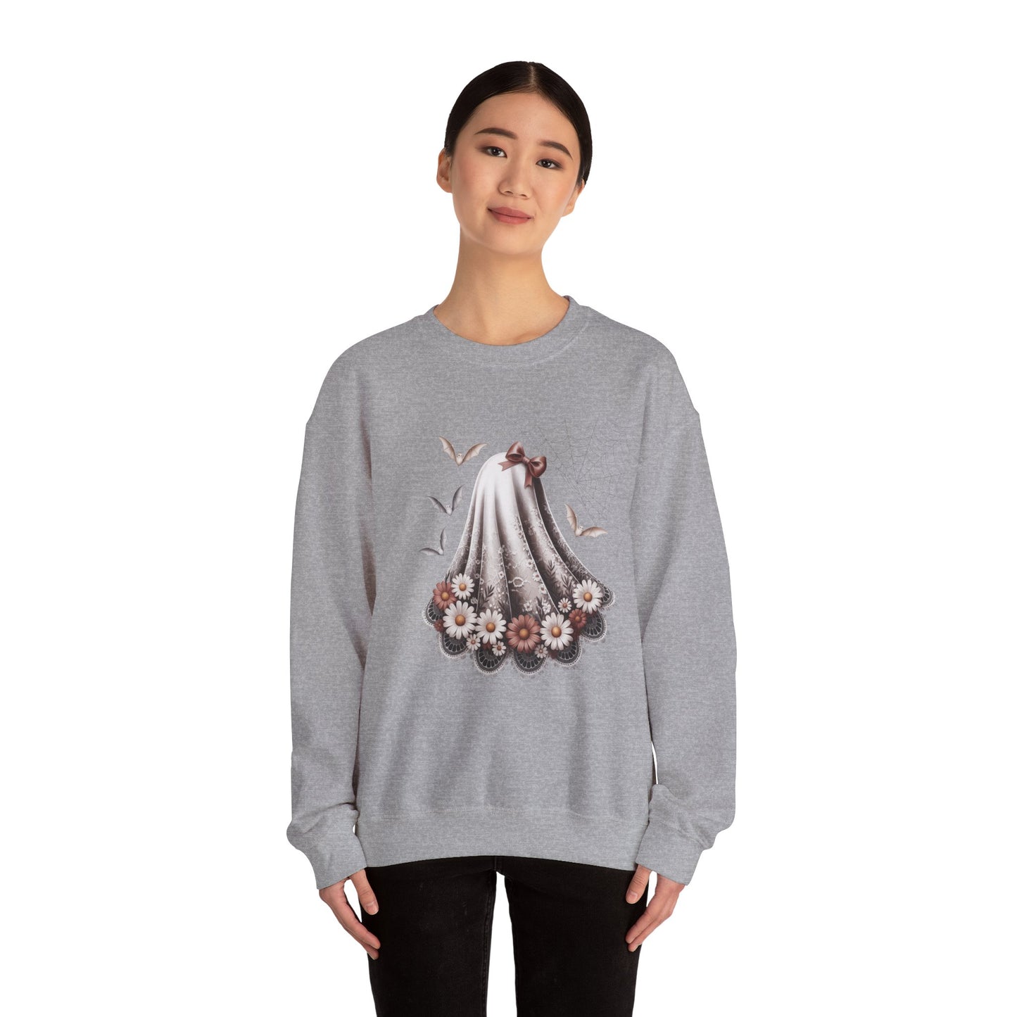 Lace Ghost Heavy Blend™ Crewneck Sweatshirt