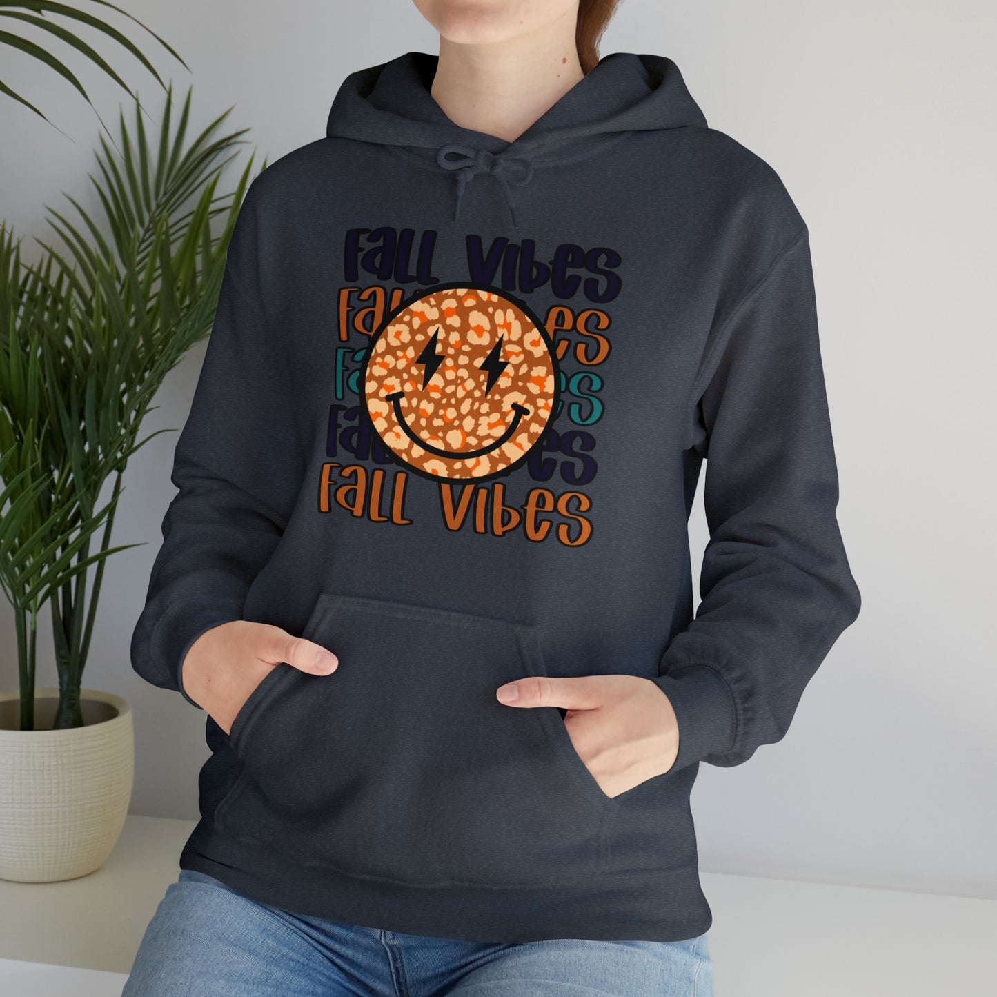 Fall Vibes Smile Heavy Blend™ Hooded Sweatshirt