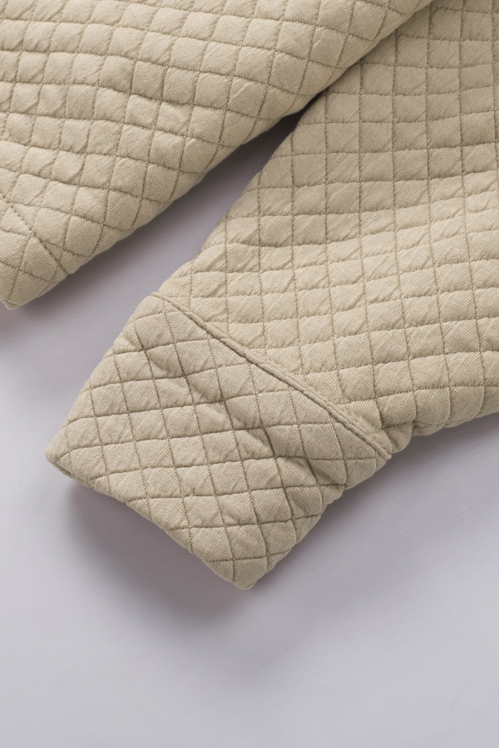 Gray Plus Size Quilted Pattern Shacket