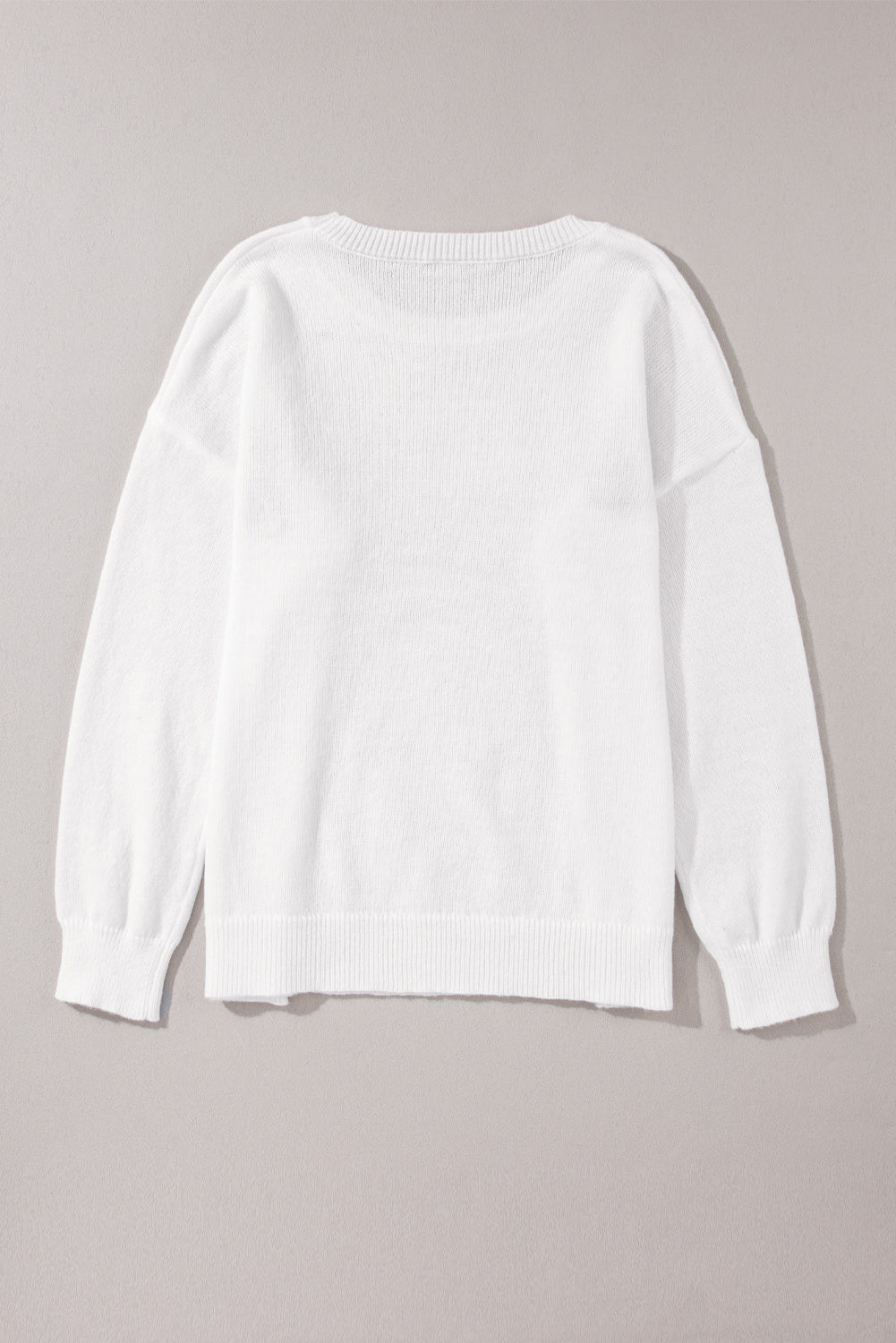 Black XOXO Glitter Print Round Neck Casual Sweater