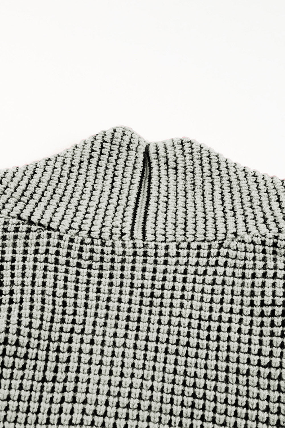 Apricot Chunky Waffle Knit Oversized Collar Cardigan