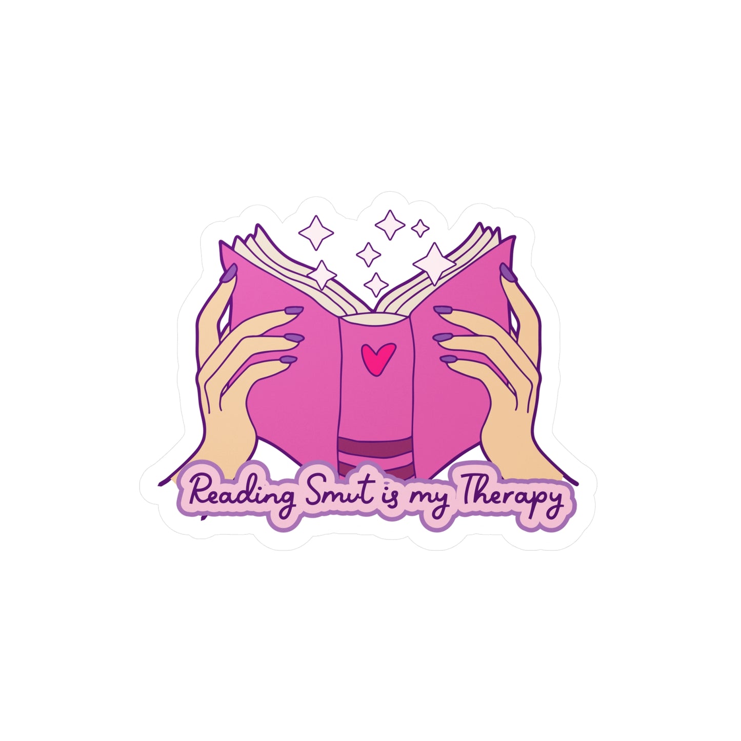 Reading Smut Is My Therapy Kiss-Cut Vinyl Decals