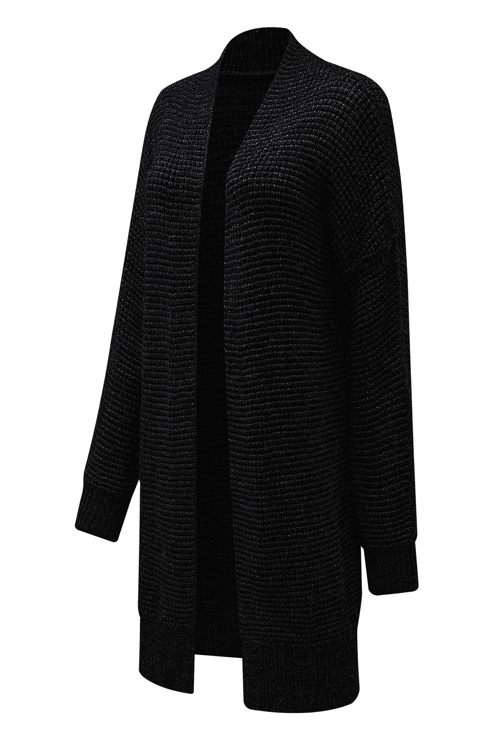 Apricot Chunky Waffle Knit Oversized Collar Cardigan
