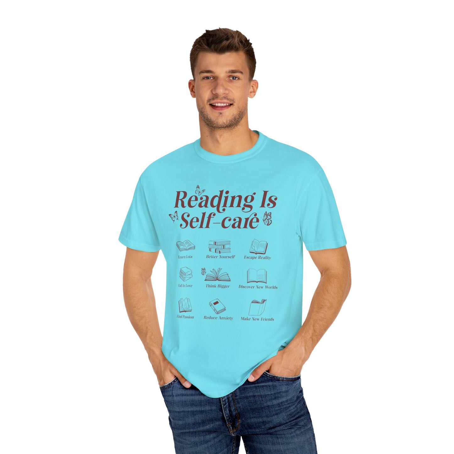 Reading Is Self Care Garment-Dyed T-shirt