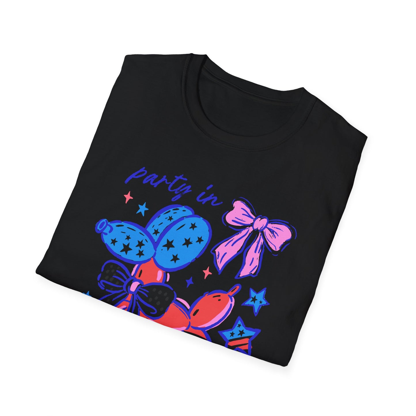 Party In The USA Balloon Dog Softstyle T-Shirt
