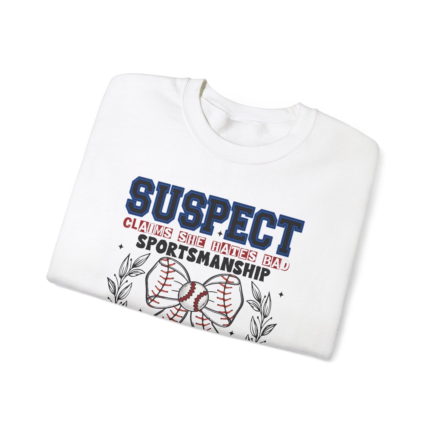 But She Yells At The Ump Heavy Blend™ Crewneck Sweatshirt