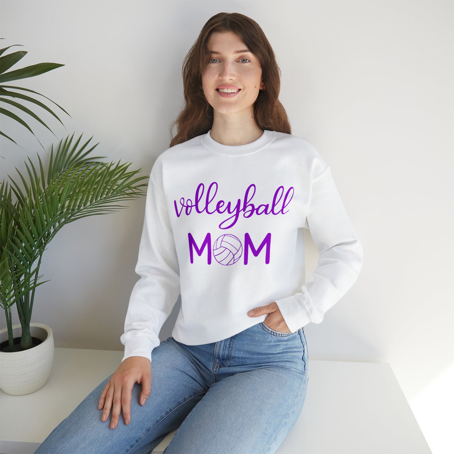 Volleyball Mom Heavy Blend™ Crewneck Sweatshirt