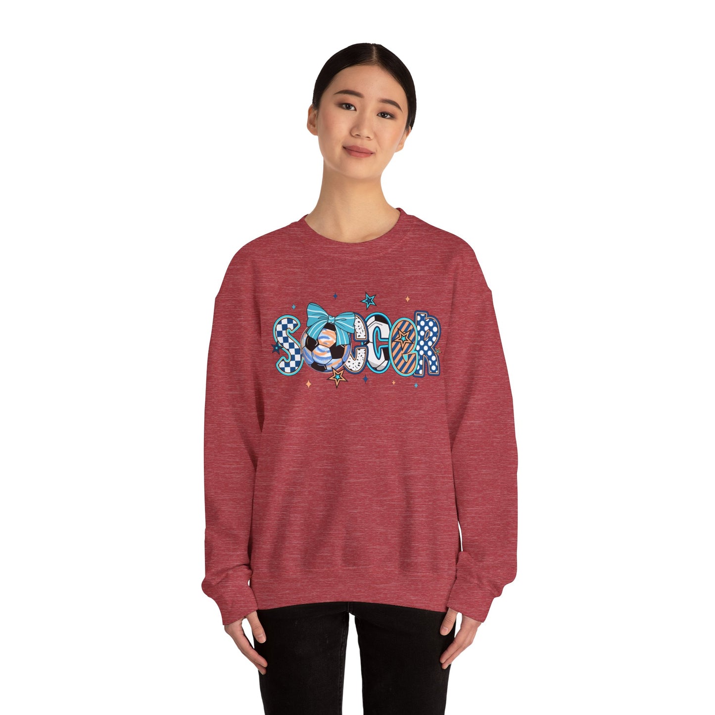 Doodle Soccer Heavy Blend™ Crewneck Sweatshirt
