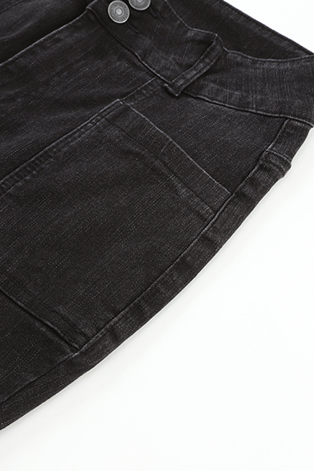 Blue Exposed Seam Split Flare Jeans