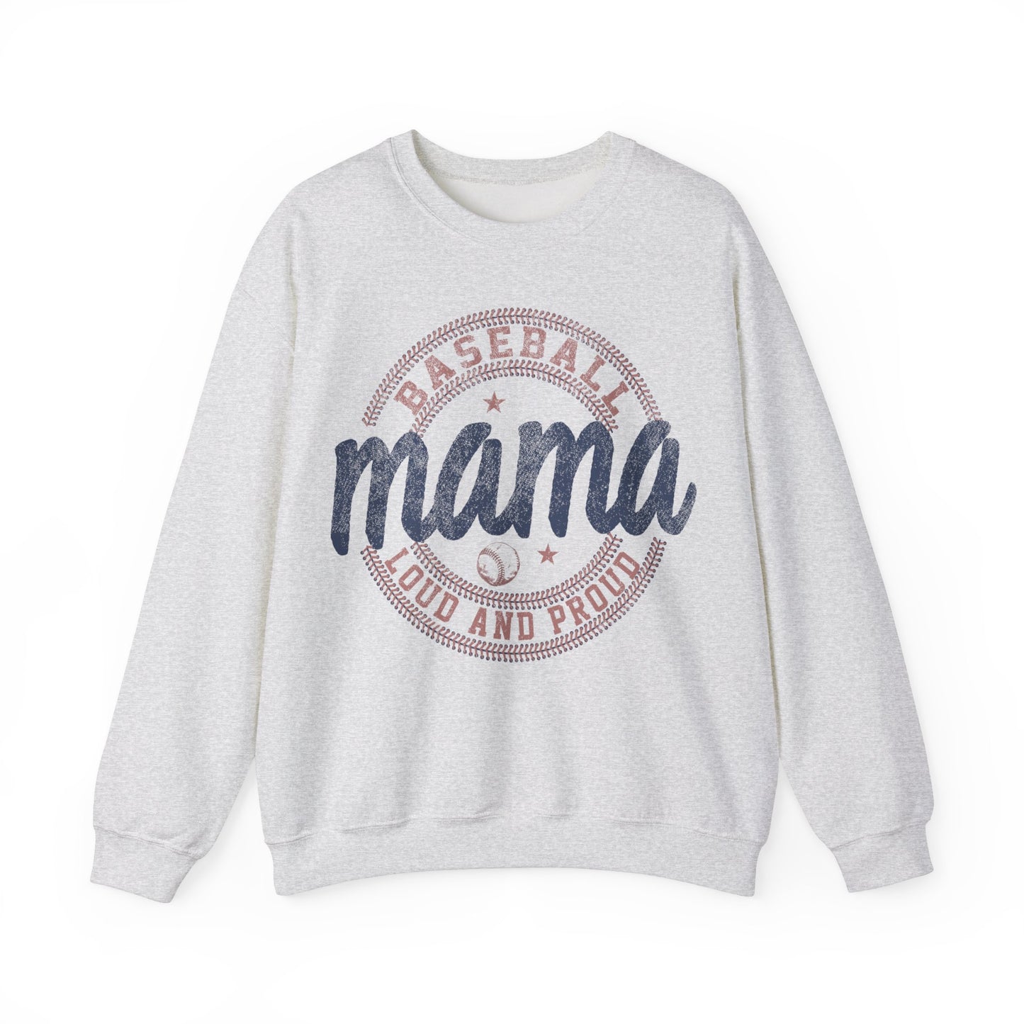 Baseball Mama Loud & Proud Heavy Blend™ Crewneck Sweatshirt