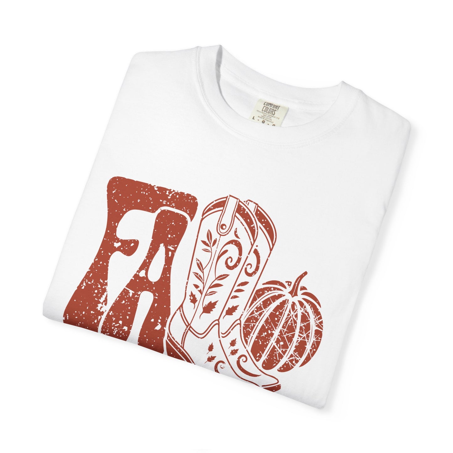 Western Fall Orange Garment-Dyed T-shirt