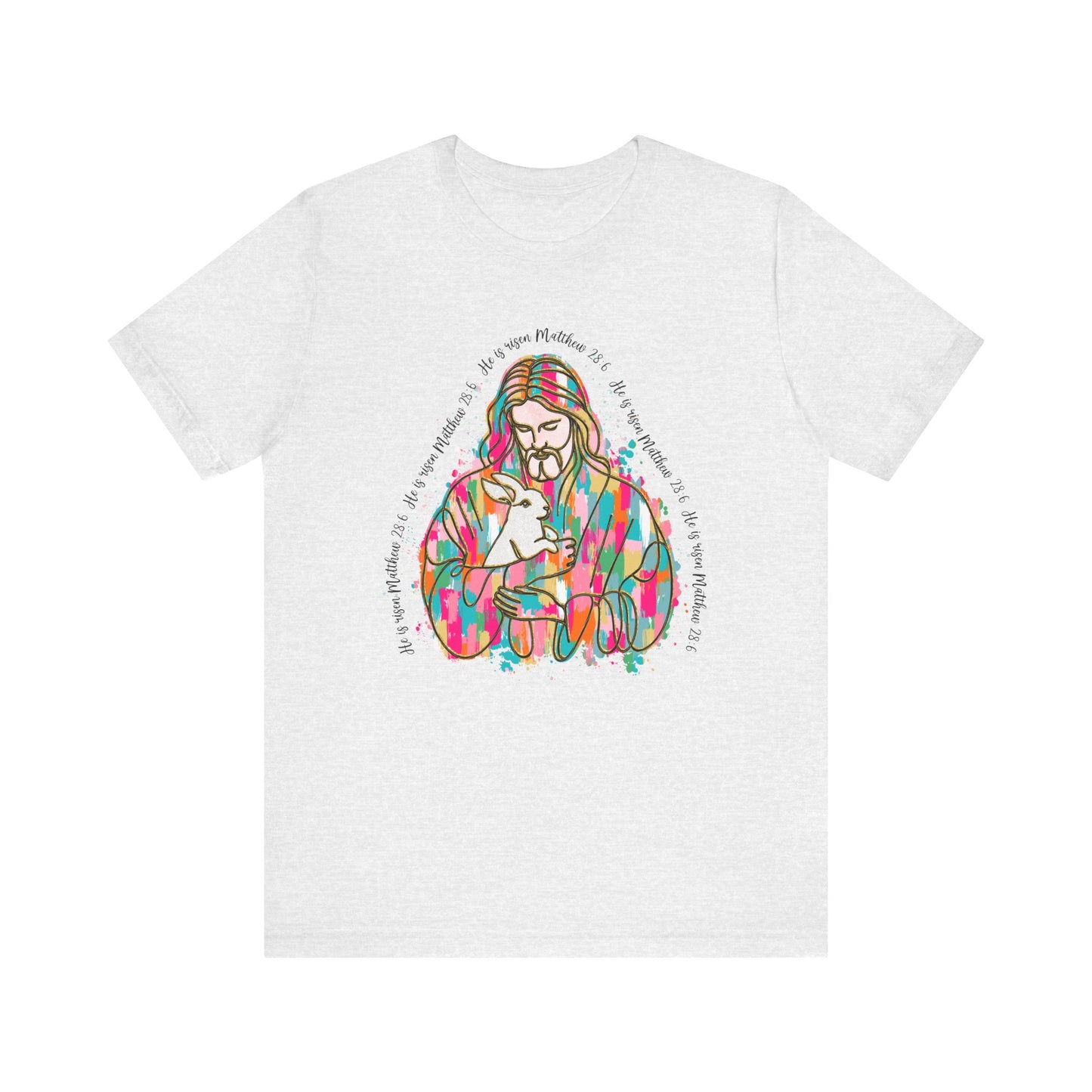 Brush Stroke Easter Jesus Jersey Short Sleeve Tee
