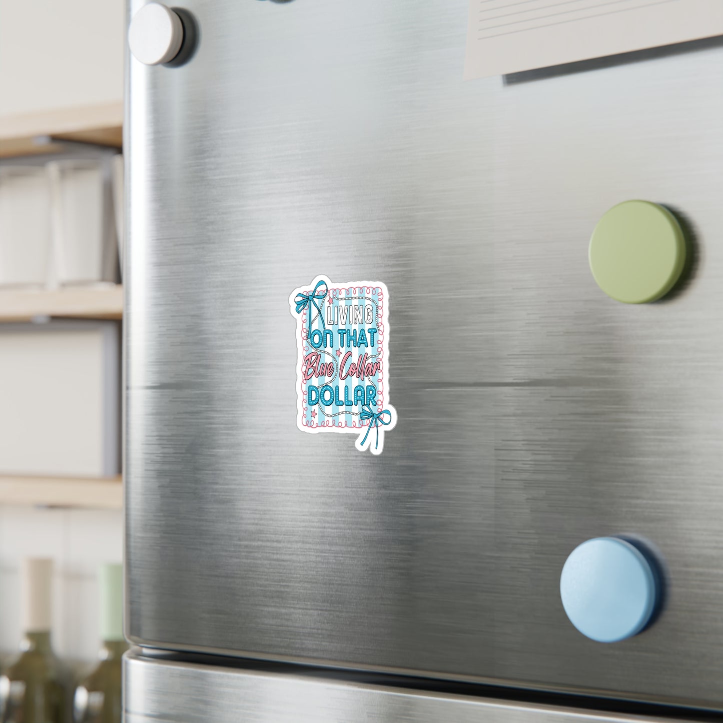 Blue Collar Dollar Kiss-Cut Vinyl Decals
