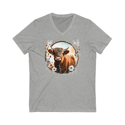 Pretty Cow Jersey Short Sleeve V-Neck Tee