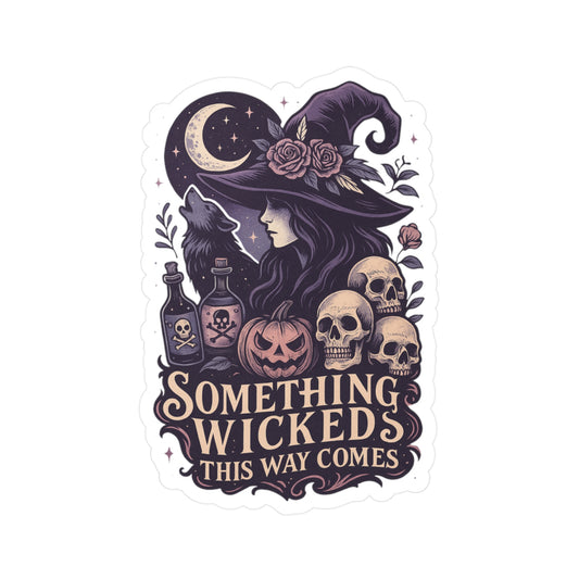 Something Wickeds This Way Comes Kiss-Cut Vinyl Decals