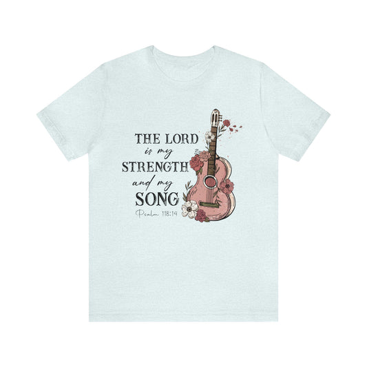 The Lord Is My Strength And My Song Jersey Short Sleeve Tee