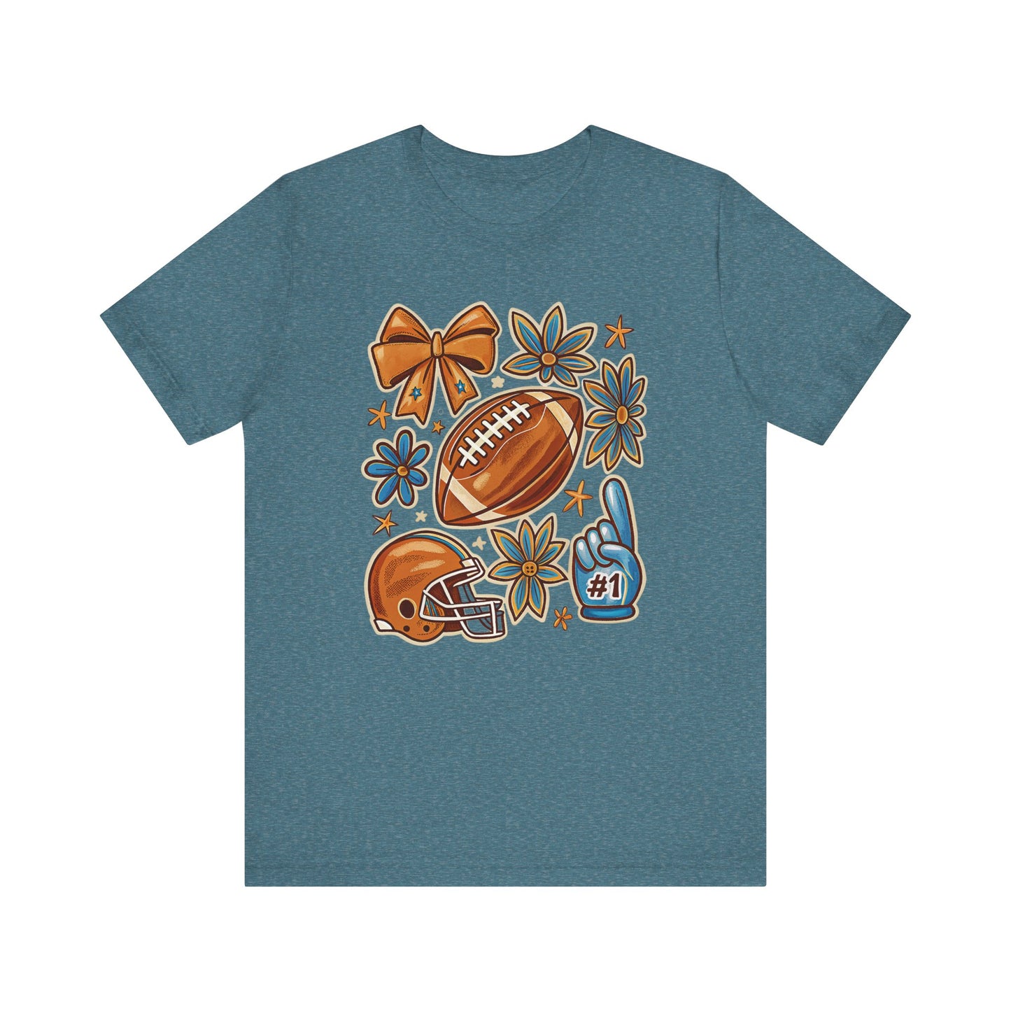 Fall Football Vibes Jersey Short Sleeve Tee