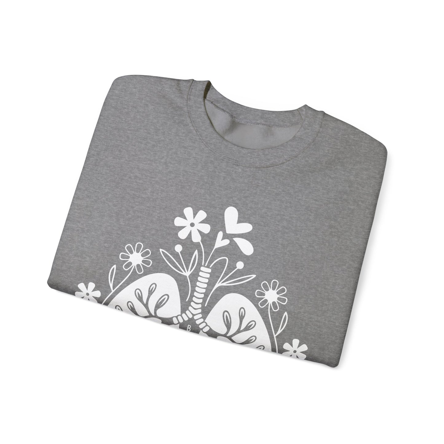 Breathe Floral Lungs Heavy Blend™ Crewneck Sweatshirt