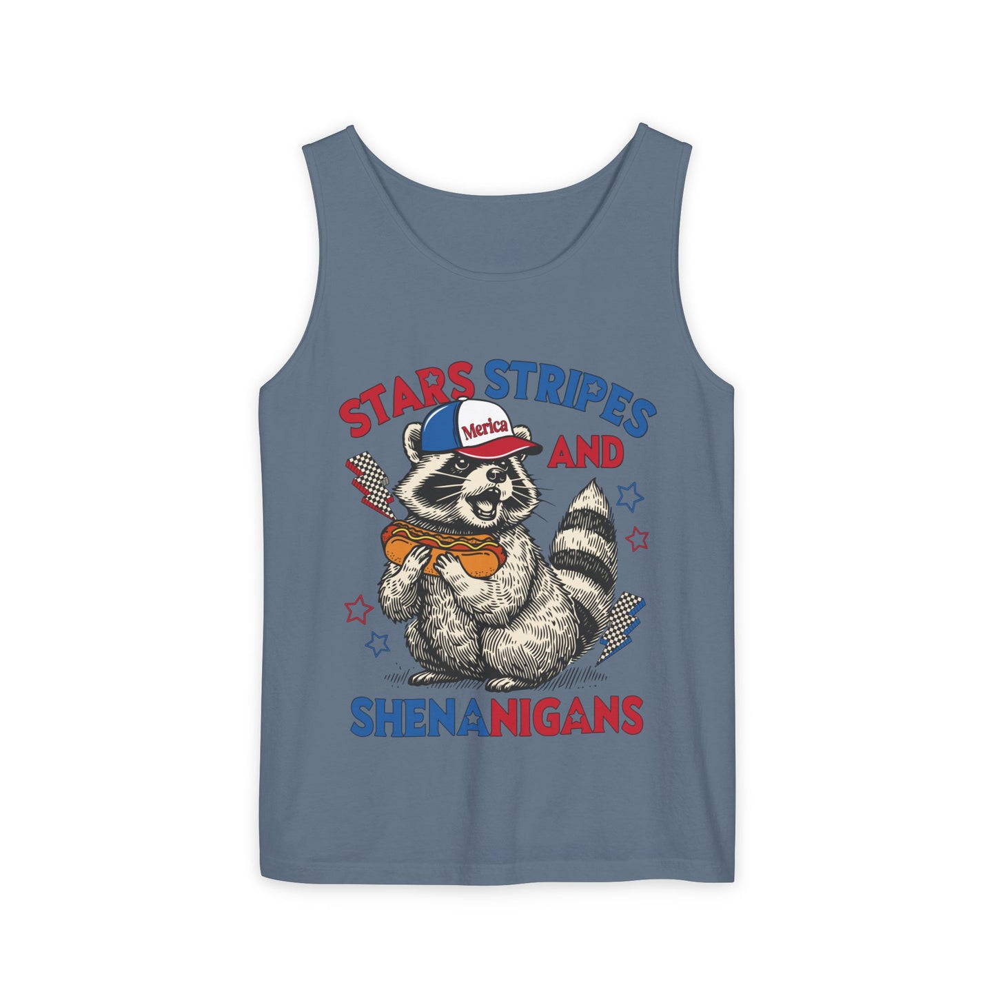 Stars Stripes and Shenanigans Garment-Dyed Tank Top