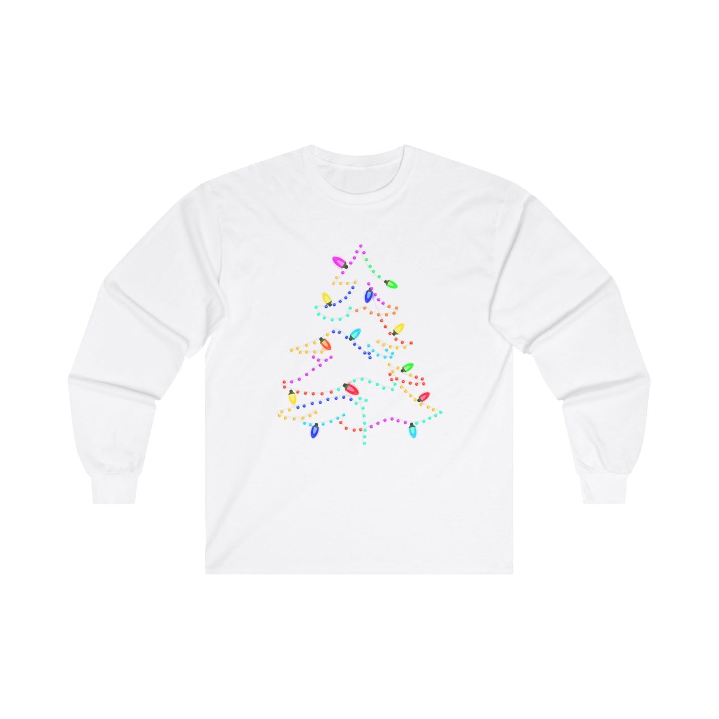 4X/5X Lighted Christmas Tree Ultra Cotton Long Sleeve