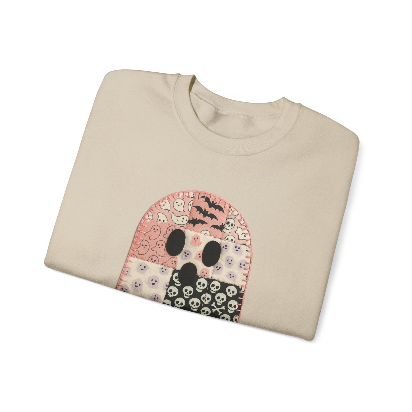 Patchwork Ghost Heavy Blend™ Crewneck Sweatshirt