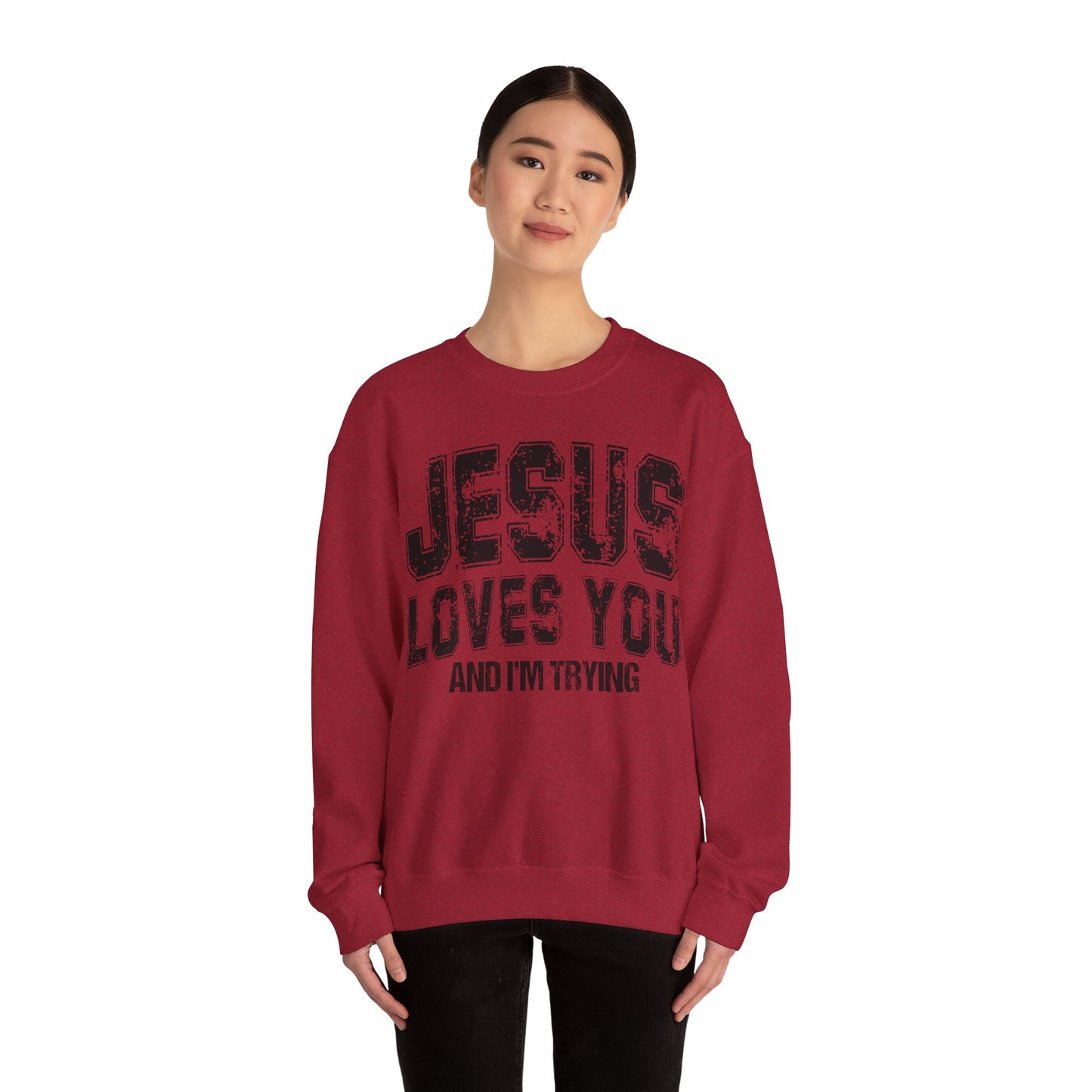 Im Trying Heavy Blend™ Crewneck Sweatshirt