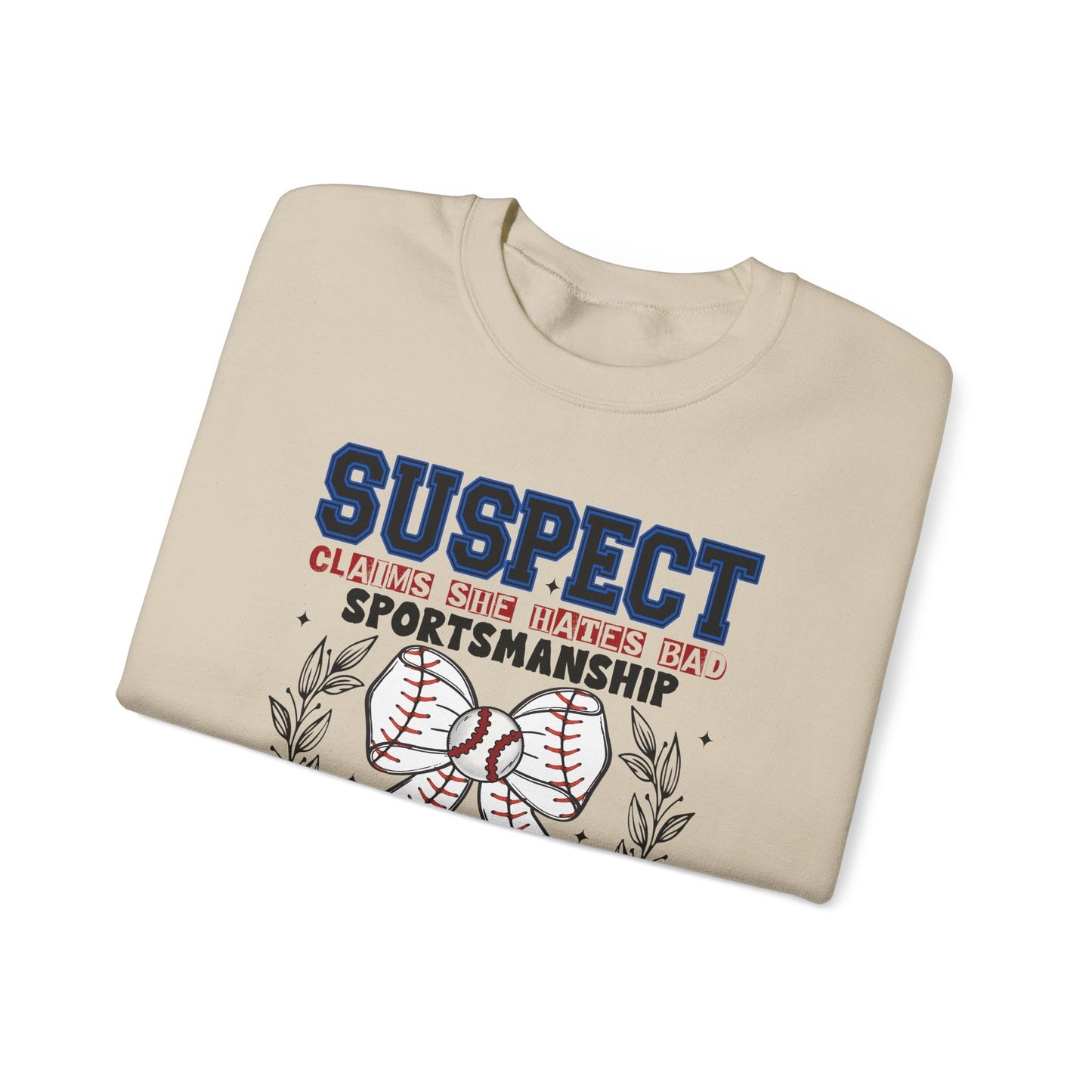But She Yells At The Ump Heavy Blend™ Crewneck Sweatshirt