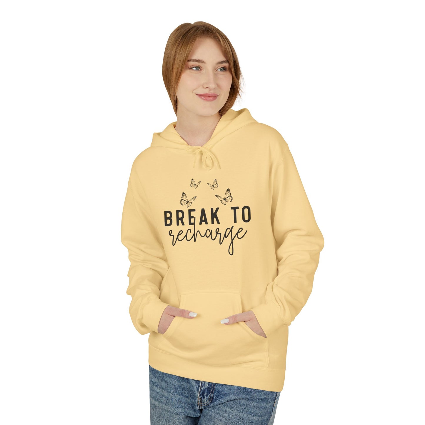 Break To Recharge Midweight Softstyle Fleece Hoodie