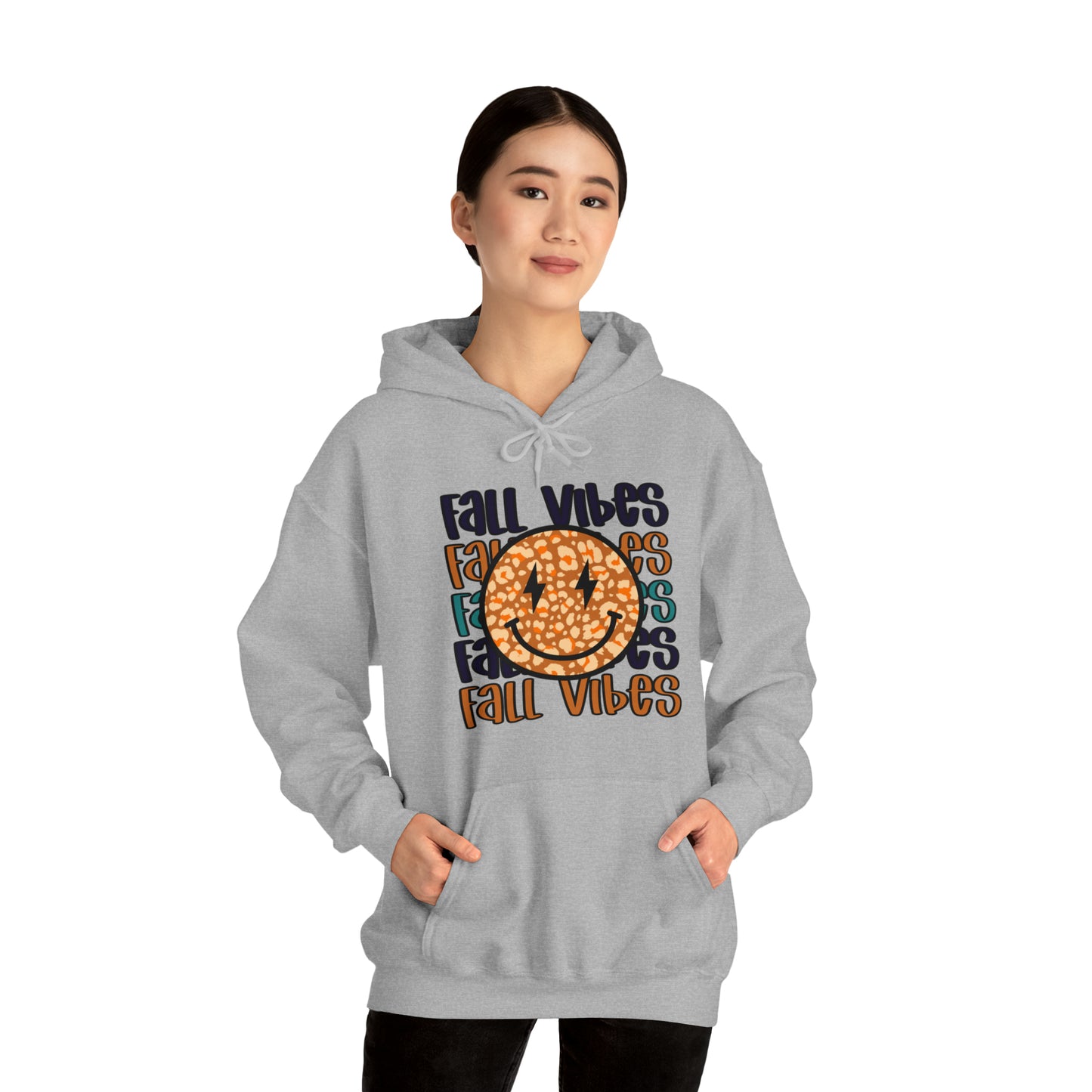 Fall Vibes Smile Heavy Blend™ Hooded Sweatshirt
