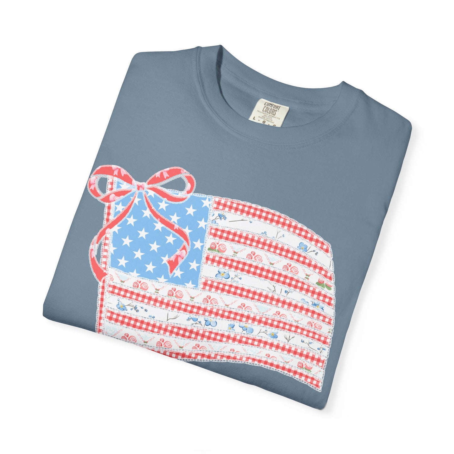Vintage Floral Flag Garment-Dyed T-shirt