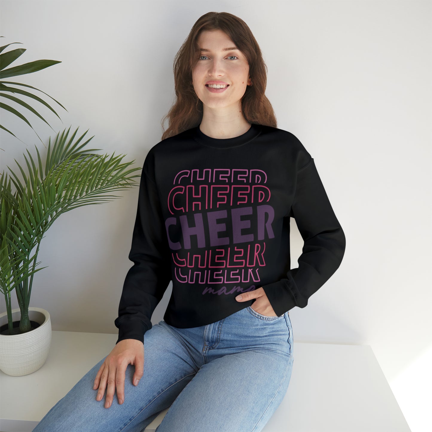 Stacked Cheer Mama Heavy Blend™ Crewneck Sweatshirt