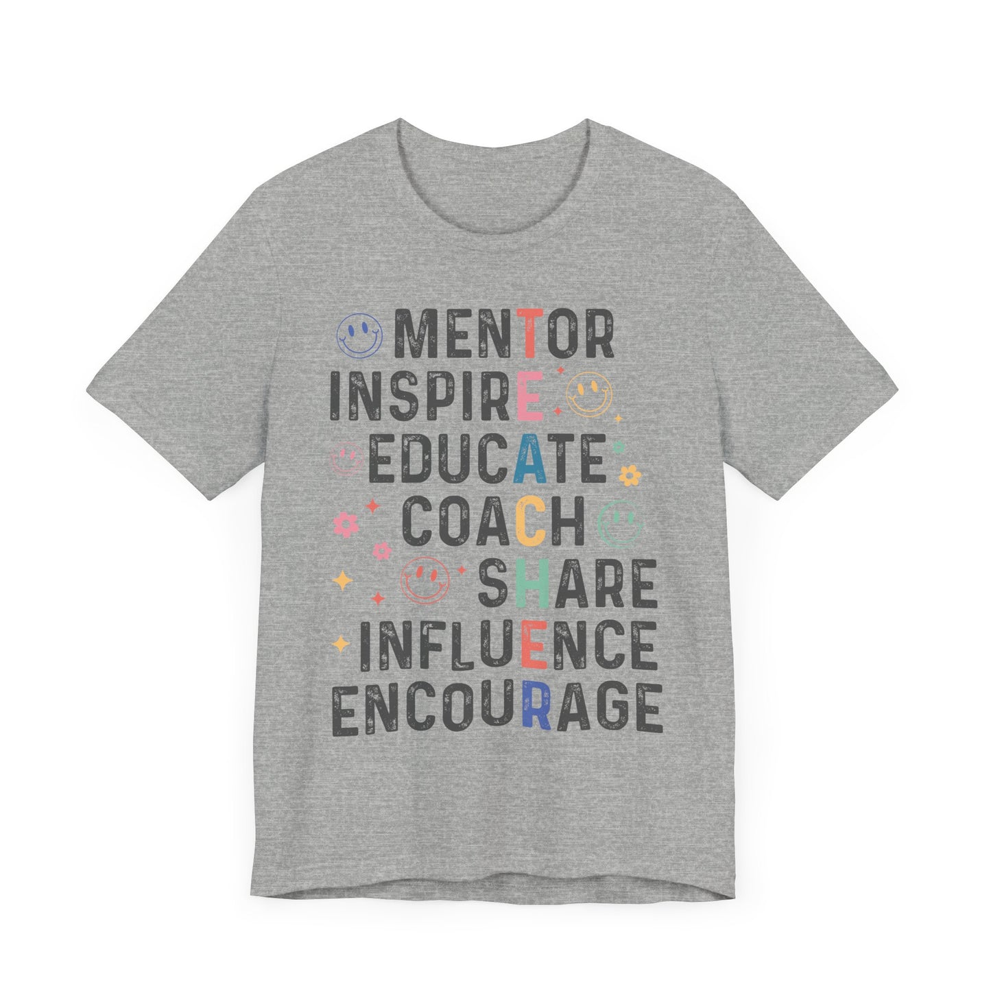 T-E-A-C-H-E-R Jersey Short Sleeve Tee