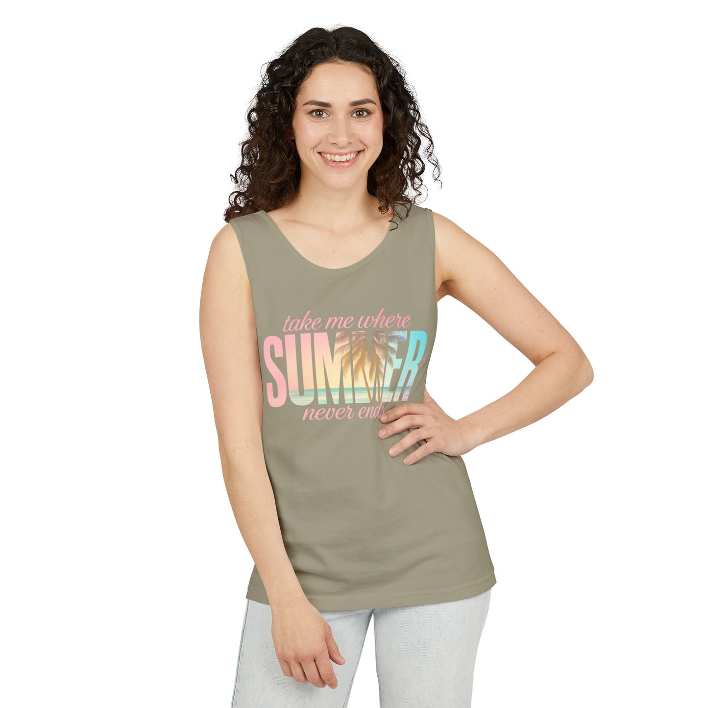 Summer Never Ends Garment-Dyed Tank Top