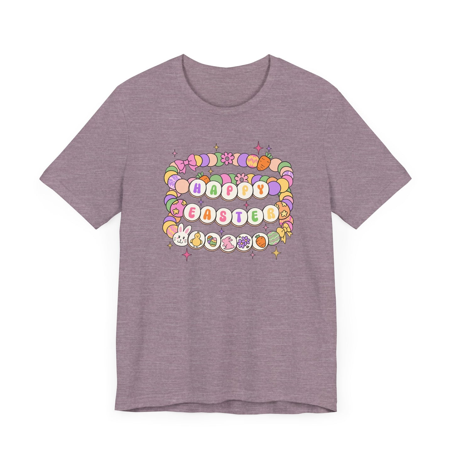 Happy Easter Beaded Bracelets Jersey Short Sleeve Tee
