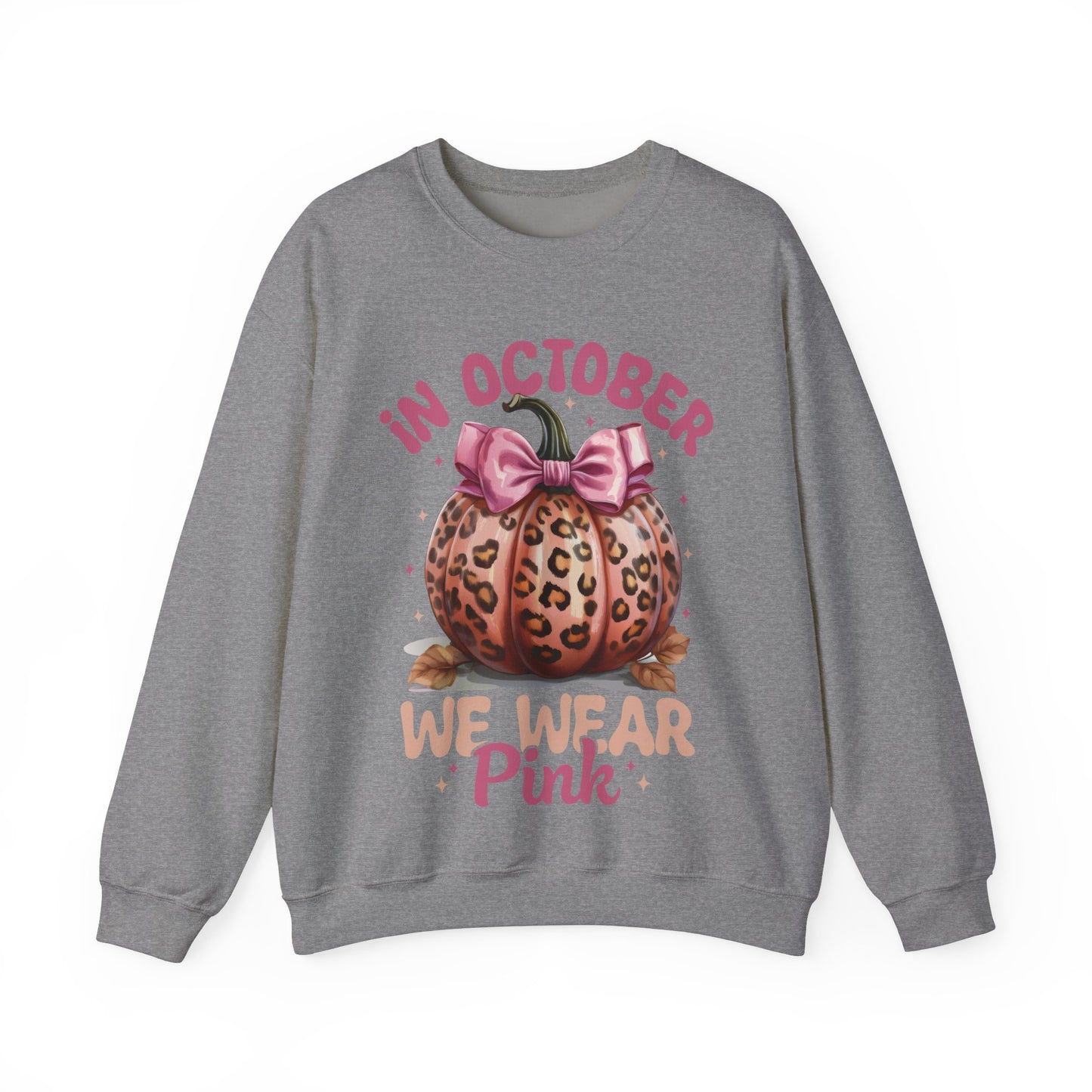 Wear Pink Leopard Pumpkin Heavy Blend™ Crewneck Sweatshirt