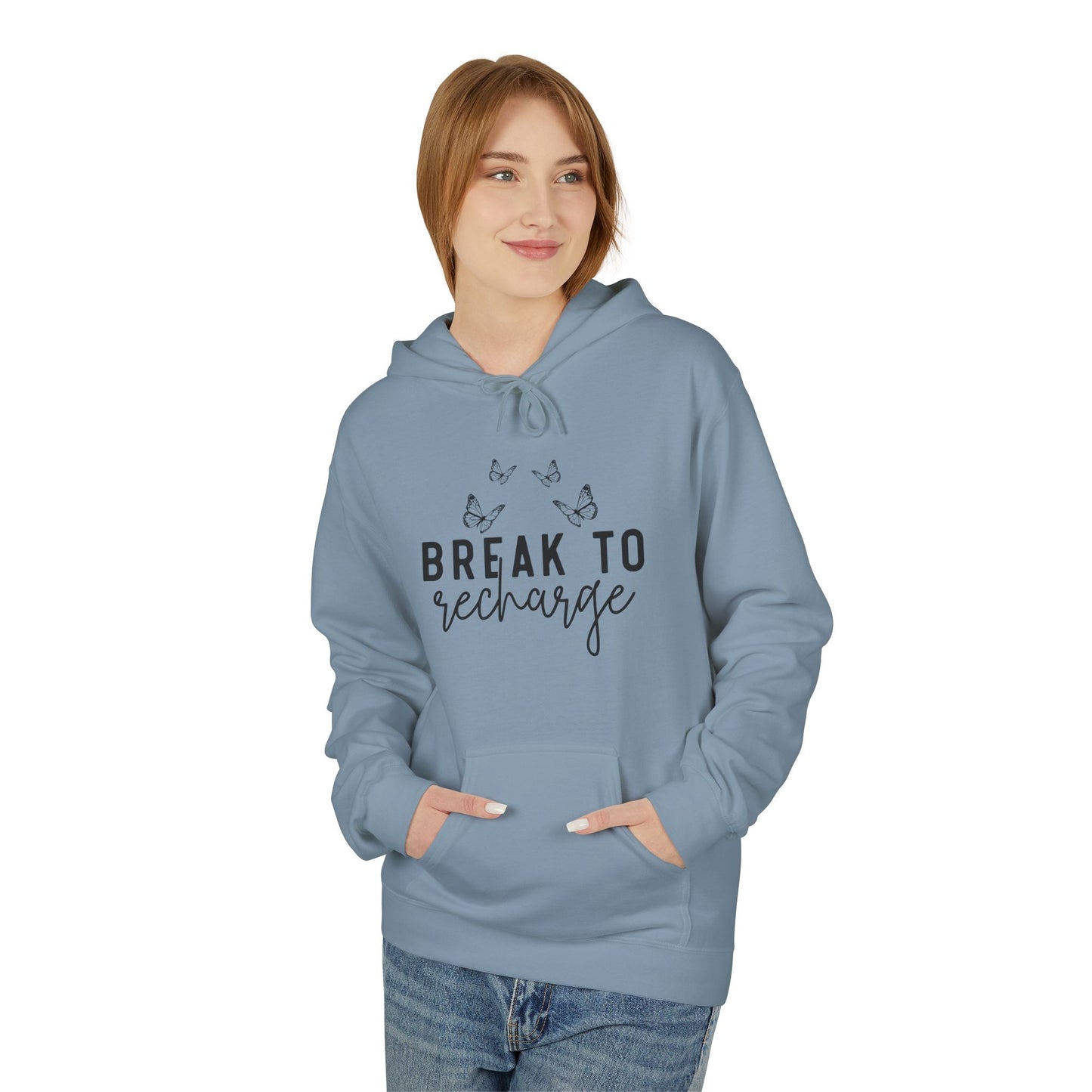 Break To Recharge Midweight Softstyle Fleece Hoodie