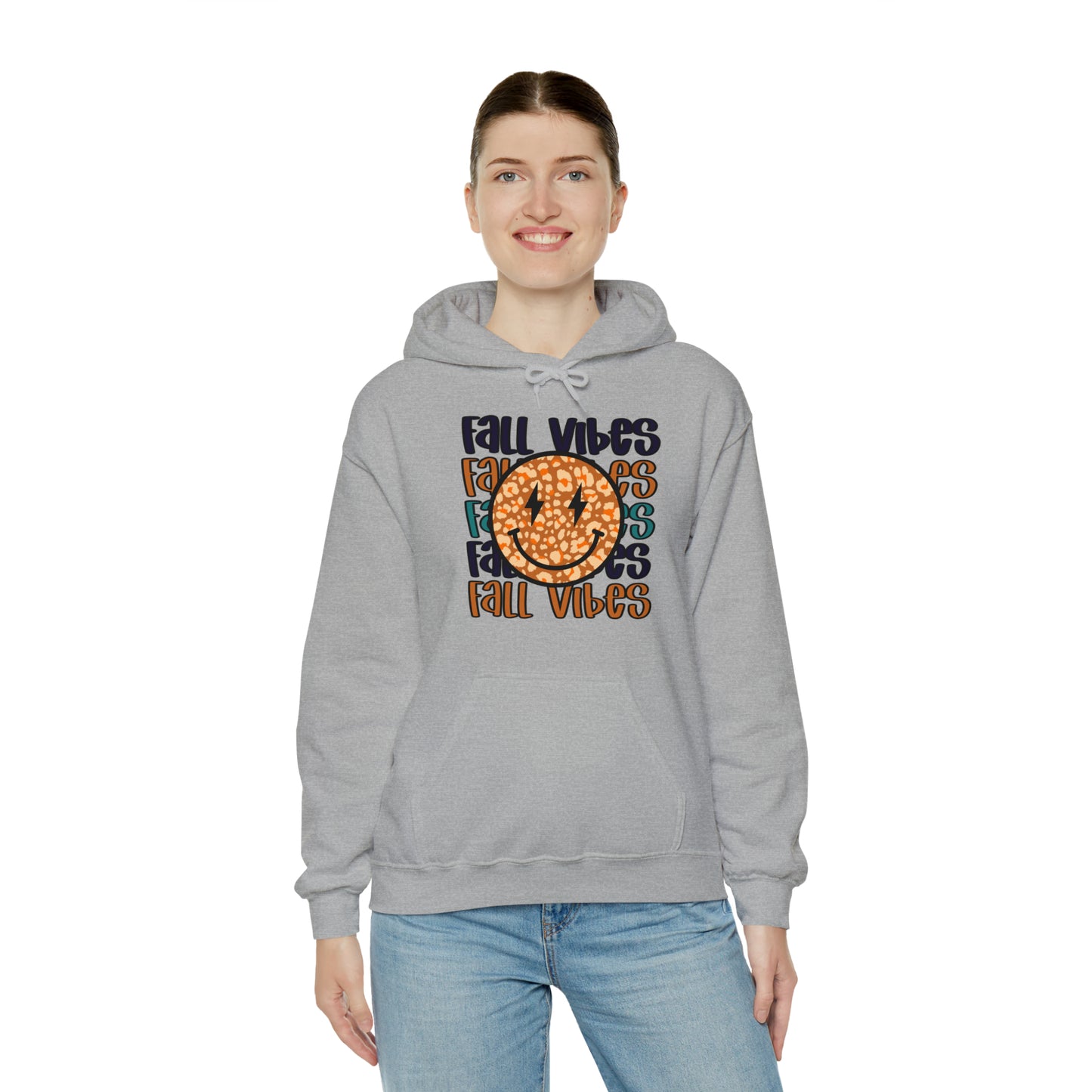 Fall Vibes Smile Heavy Blend™ Hooded Sweatshirt