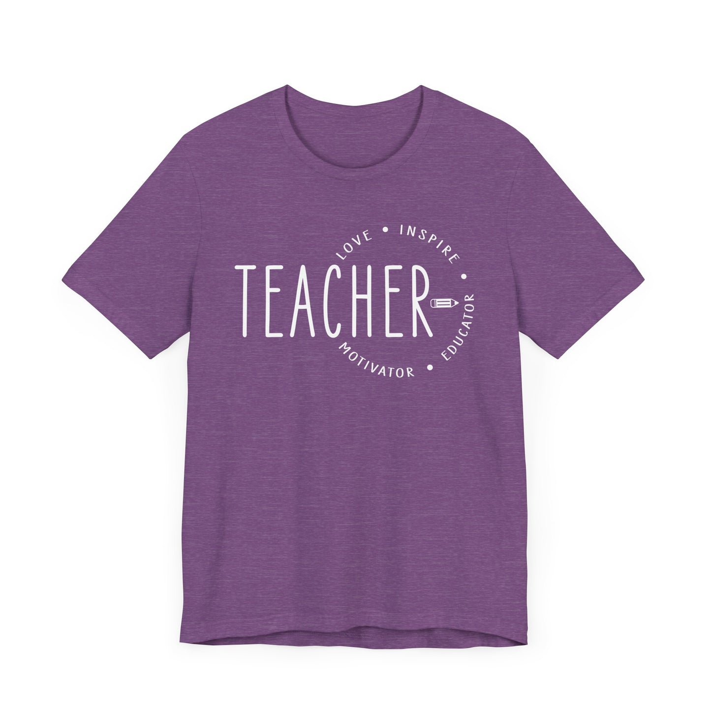 Teacher Love Inspire Motivator Educator Jersey Short Sleeve Tee