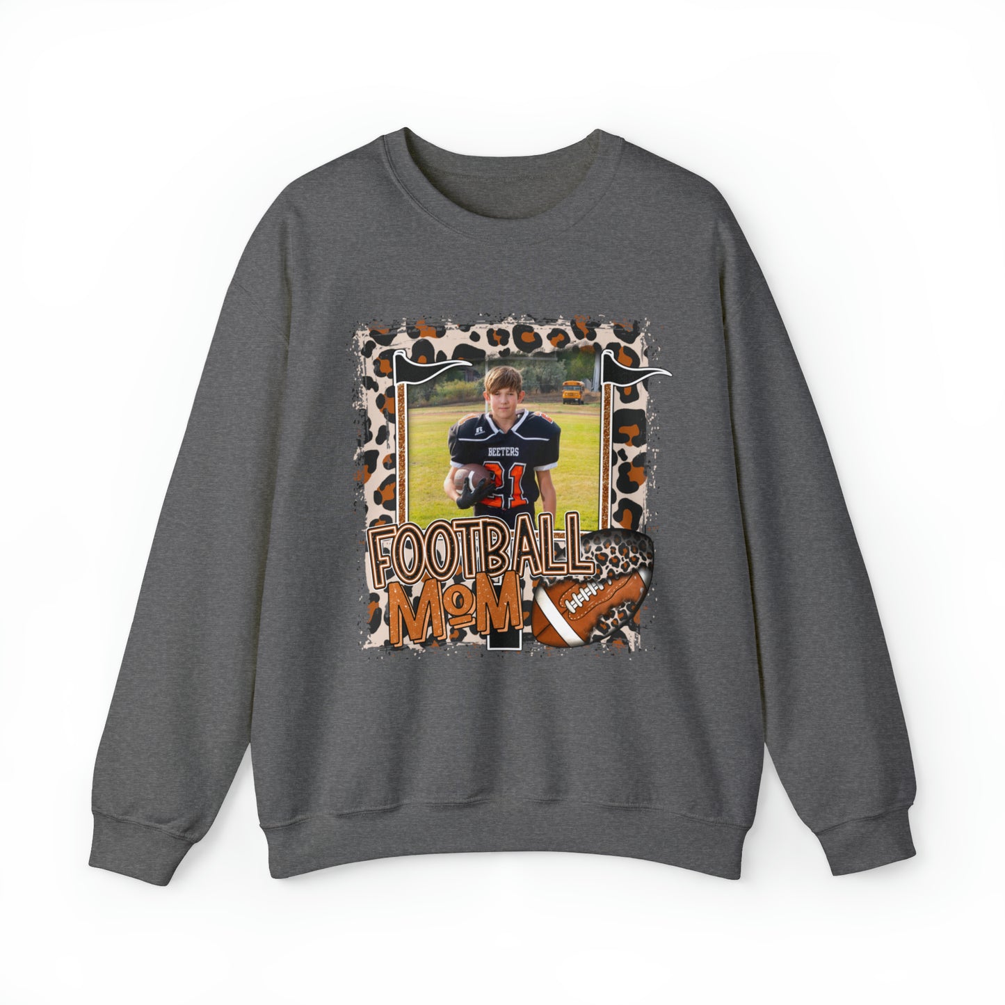 Custom Football Mom Heavy Blend™ Crewneck Sweatshirt