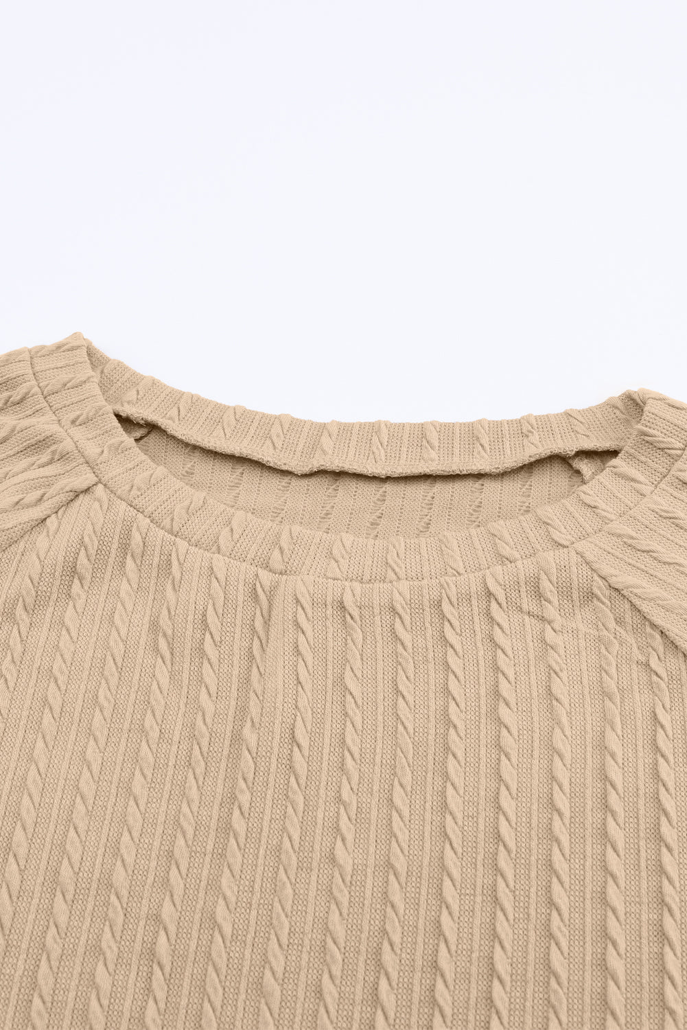 Dusty Pink Textured Knit Long Sleeve Top