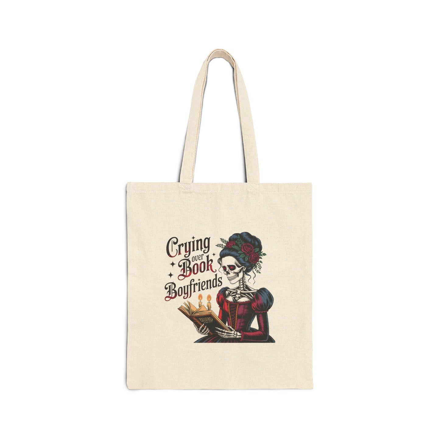 Crying Over Book Boyfriends Cotton Canvas Tote Bag