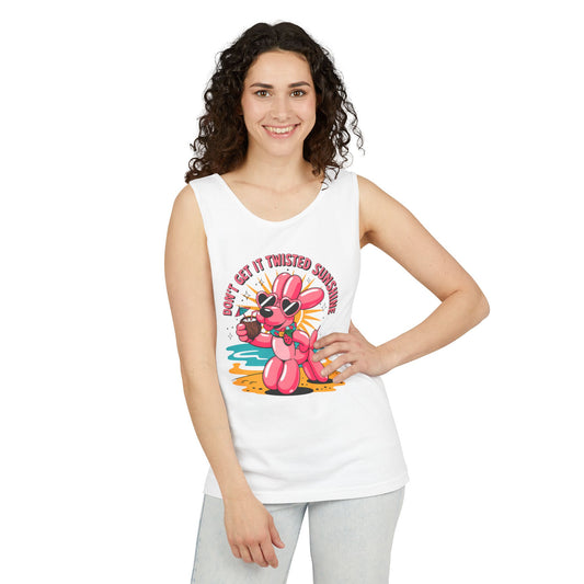 Don’t Get It Twisted Sunshine Garment-Dyed Tank Top