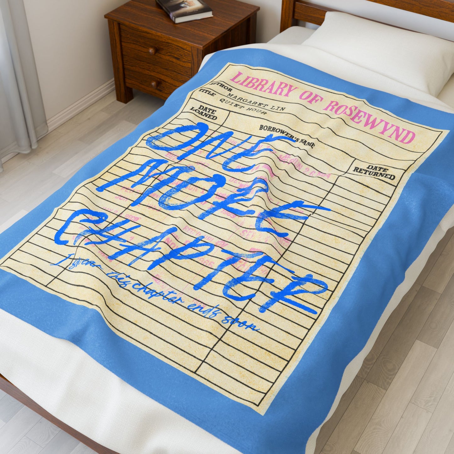 One More Chapter Velveteen Plush Blanket