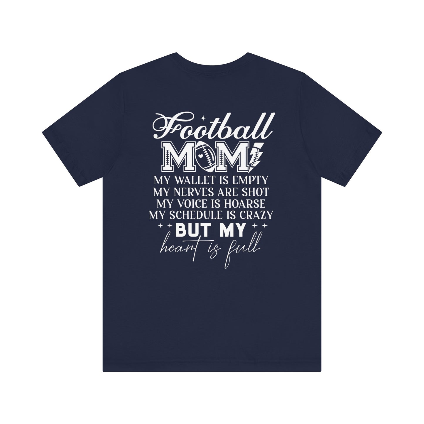 Football Mom F/B Jersey Short Sleeve Tee