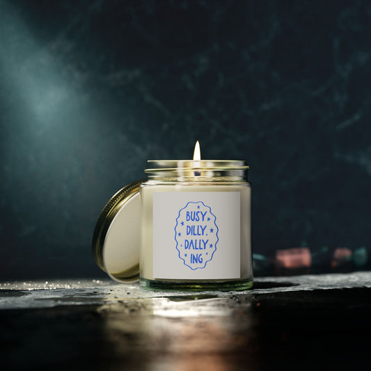 Busy Dilly Dallying Scented Candles, Coconut Apricot Wax (4oz, 9oz)
