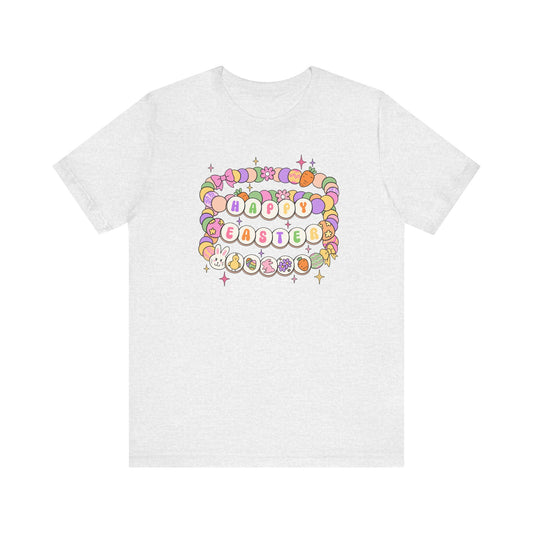 Happy Easter Beaded Bracelets Jersey Short Sleeve Tee