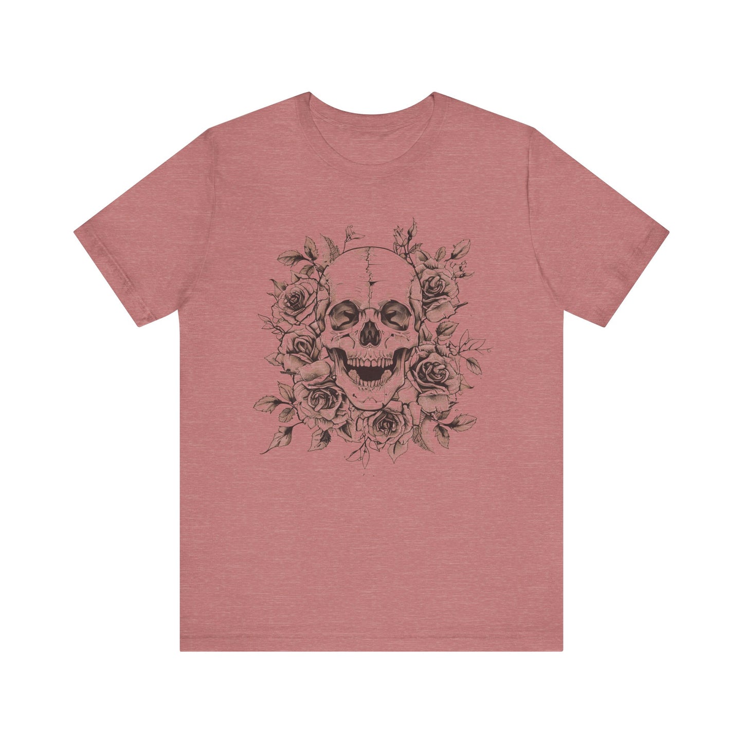 Rose Skull Jersey Short Sleeve Tee