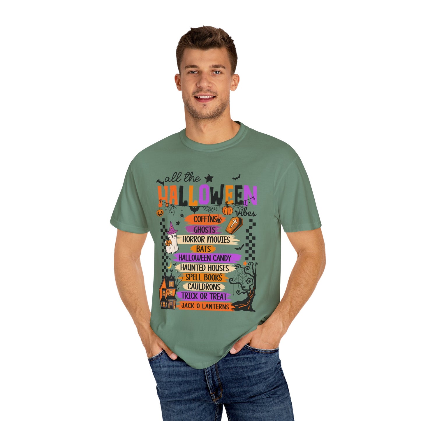 All The Halloween Vibes Garment-Dyed T-shirt