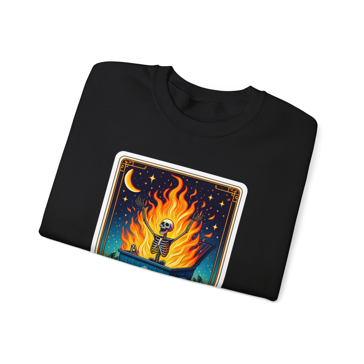 Emotional Dumpster Fire Tarot Heavy Blend™ Crewneck Sweatshirt