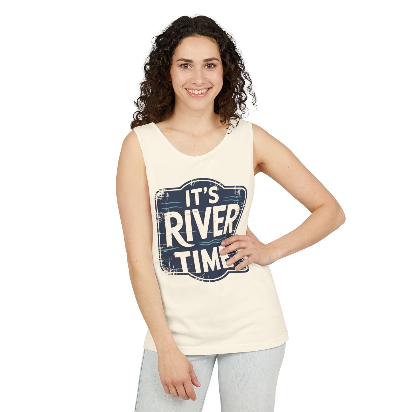 It’s River Time Garment-Dyed Tank Top
